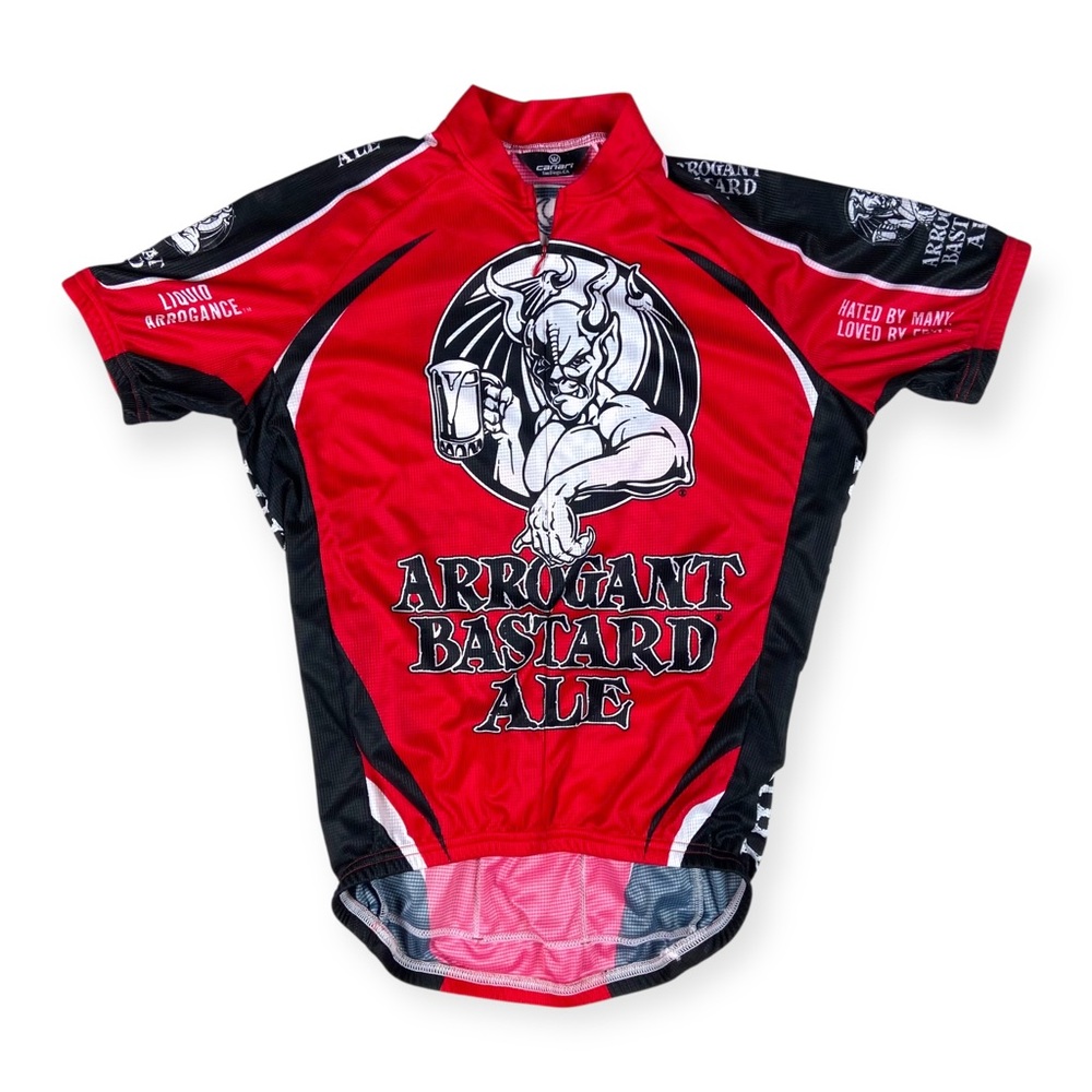 Canari Red and Black Arrogant Bastard Ale Cycling Jersey